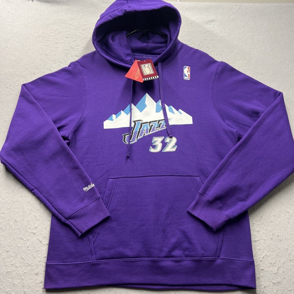 Utah Jazz Mitchell & Ness Hardwood Classics Karl Malone Medium NBA Hoodie